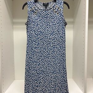 MSK Blue and White Floral Dress